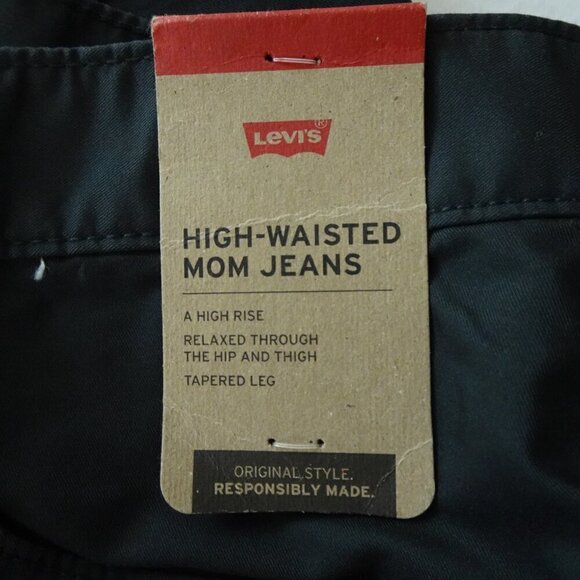 Levi's Mom Jeans Women's Size 31x30 Black Blended Fabric READ MEASUREMENTS - Picture 8 of 12